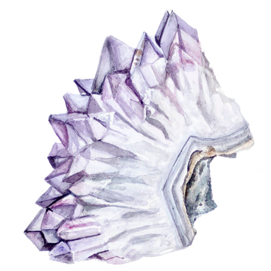 Amethyst Crystal Painting